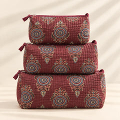 Maroon Mandala Pouch Set