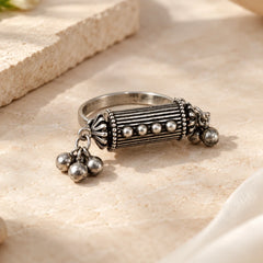Oxidised Tribal Silver Ring