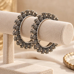 Oxidised Owl Motif Bangles