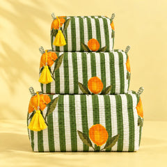 Citrus Striped Pouch