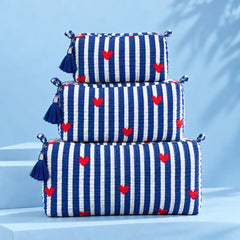 Sweetheart Striped Pouch