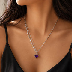 Twilight Crystal Heart Necklace