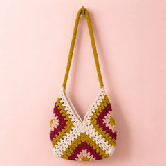 Chevron Crochet Shoulder Bag