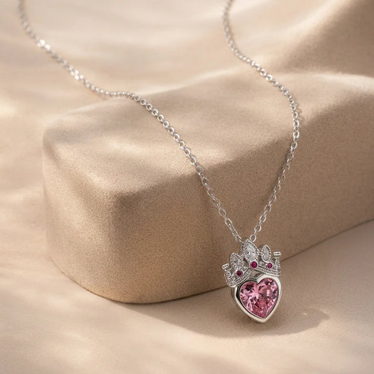 Crown Heart Pendant Necklace