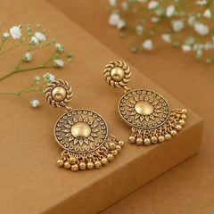 Antique Gold Chakra Dangle Earrings