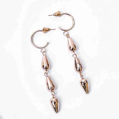 Metallic Layered Drop Dangle Earrings
