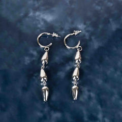 Metallic Layered Drop Dangle Earrings