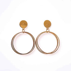Tripple Circles Dangle Earrings