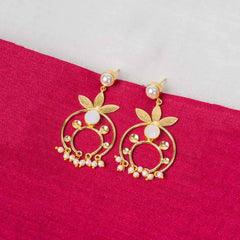 Traditional Filigree Frame Pearl Mogra Earrings