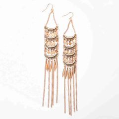 Antique Boho Long Chain Tassel Earrings