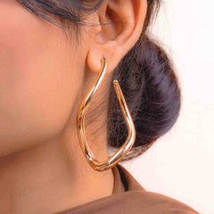 Asymmetrical Hollow Drop Earrings