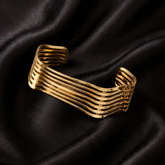 Serena Golden Wave Cuff