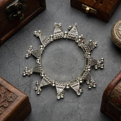 Oxidised Triangle Ghungroo Bracelet