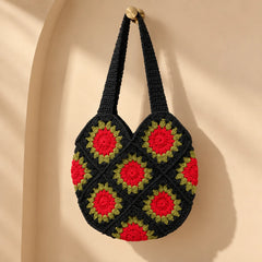 Midnight Garden Crochet Bag