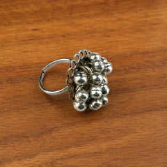 Oxidised Ghungroo Cluster Ring