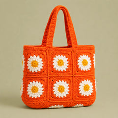 Orange Blossom Crochet Bag