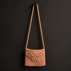 Blush Knot Macrame Bag
