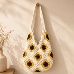 Mustard Flower Crochet Bag