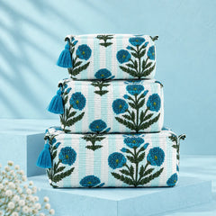 Blue Garden Pouch Set