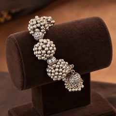 Silver Jhumka Charm Bracelet