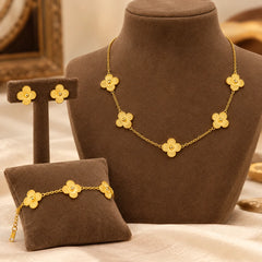Golden Petal Necklace Set