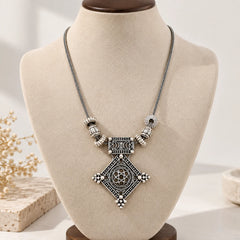 Tribal Charm Oxidised Necklace
