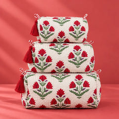 Ruby Blossom Pouch Set