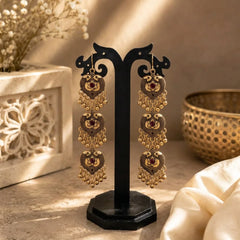 Golden Layered Antique Earrings