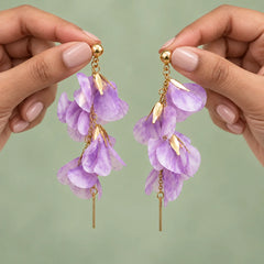 Lavender Bloom Dangle Earrings