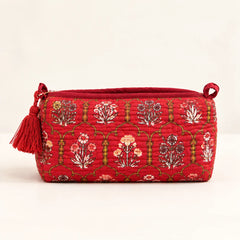 Red Floral Pouch Set