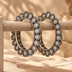 Oxidised Vintage Coin Bangles