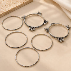 Oxidised Tribal Ghungroo Bangles