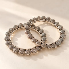 Oxidised Shell Motif Bangles