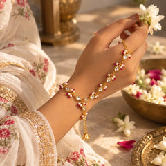 Golden Crystal Blossom Haathphool