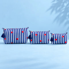 Sweetheart Striped Pouch