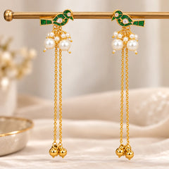 Kashmiri Bird Chain Earrings