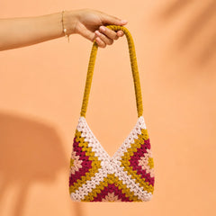 Chevron Crochet Shoulder Bag
