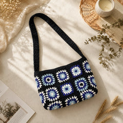 Indigo Azure Crochet Sling Bag