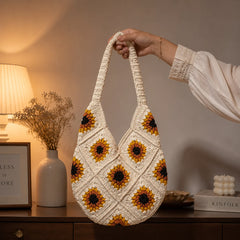 Sunflower Crochet Shoulder Bag