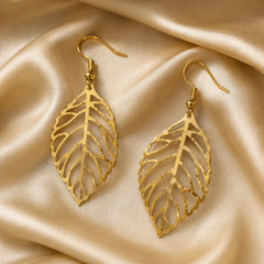 Leaf Cutwork Dangle Earrings