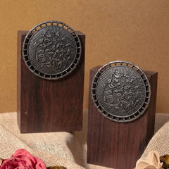 Black Oxidised Leaf Vine Stud Earrings