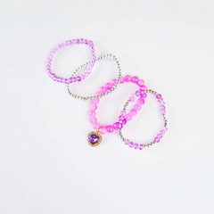Pack Of 4 Lavender Beaded Bracelet Combo