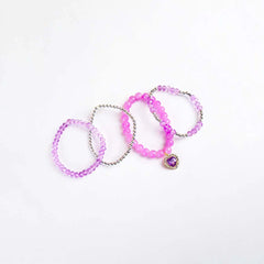 Pack Of 4 Lavender Beaded Bracelet Combo