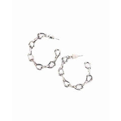 Jazz Chain Hoop Earrings