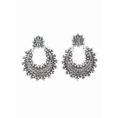 Antique Silver Floral Earrings