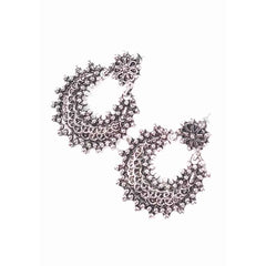 Antique Silver Floral Earrings