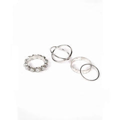Pack of 4 Western Pearl Rings Combo