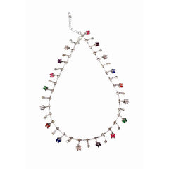 Colorful Butterfly Crystal Charm Necklace