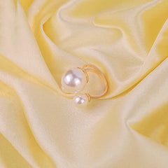 Golden Pearl Statement Ring