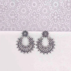 Antique Silver Floral Earrings